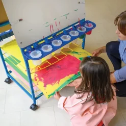 Copernicus Double Sided Art Easel w/ Drying Rack and Tub Storage^ Mobile Reversible Boards