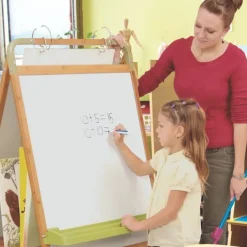 Copernicus Double Sided Bamboo Teaching Easel^ Mobile Reversible Boards