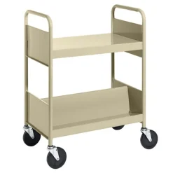 BioFit Double-Sided Book Truck w/ Sloping & Flat Top Shelves - 38