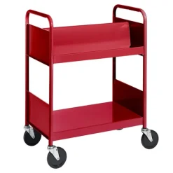 BioFit Double-Sided Book Truck w/ Sloping & Flat Shelves - 38