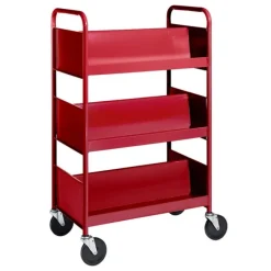 BioFit Double-Sided Book Truck w/ 3 Sloping Shelves - 47
