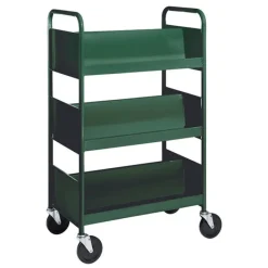 BioFit Double-Sided Book Truck w/ 3 Sloping Shelves - 47
