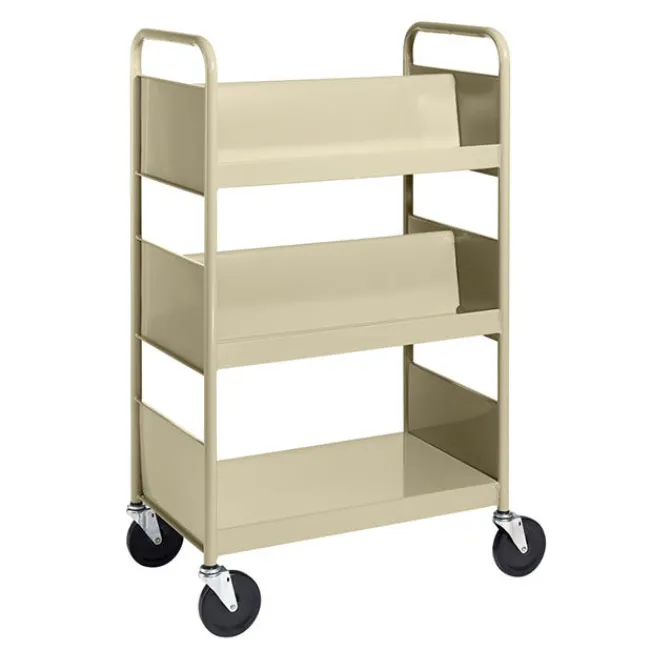 BioFit Double-Sided Combination Cart w/ Flat & Sloped Shelves - 47"H^ Book Carts|Storage Carts