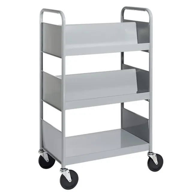 BioFit Double-Sided Combination Cart w/ Flat & Sloped Shelves - 47"H^ Book Carts|Storage Carts