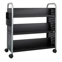 Safco Products Double-sided 6-Shelf Cart^ Book Carts