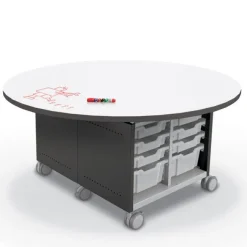 Mooreco Dry Erase Compass Island Round Cabinet - 29"H^ Makerspace & Shop