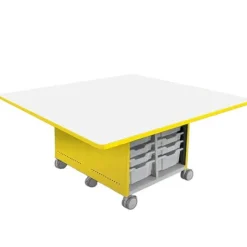 Mooreco Dry Erase Compass Island Square Cabinet - 29"H^ Makerspace & Shop