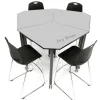 Muzo Dry Erase Tall Kite Mobile Flip-Top Nest Tables^ Collaborative Desks|Dry Erase