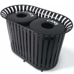 Ultra-Play Dual Lexington Waste Receptacle^ Trash & Recycling Bins