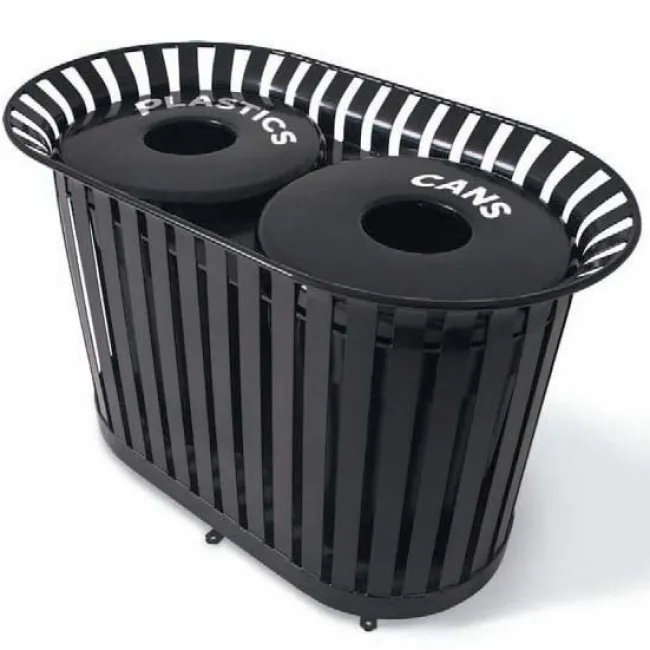 Ultra-Play Dual Lexington Waste Receptacle^ Trash & Recycling Bins