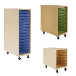 Diversified Spaces Duo Mobile Tote Storage Cabinet^ Lab Storage|Science Storage