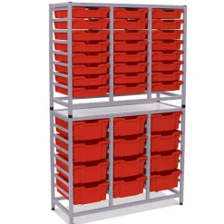 Gratnells Dynamis Double Combo Cart Sets^ Tote & Bin Storage|Utility Carts