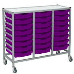 Gratnells Dynamis Triple Cart Sets^ Tote & Bin Storage|Utility Carts