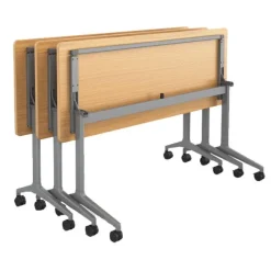 Haskell Echo Flip Top Training Table (66" W x 24" D)^ Two Student Desks|Training & Seminar