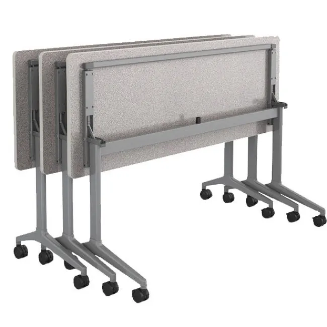 Haskell Echo Flip Top Training Table (66" W x 24" D)^ Two Student Desks|Training & Seminar