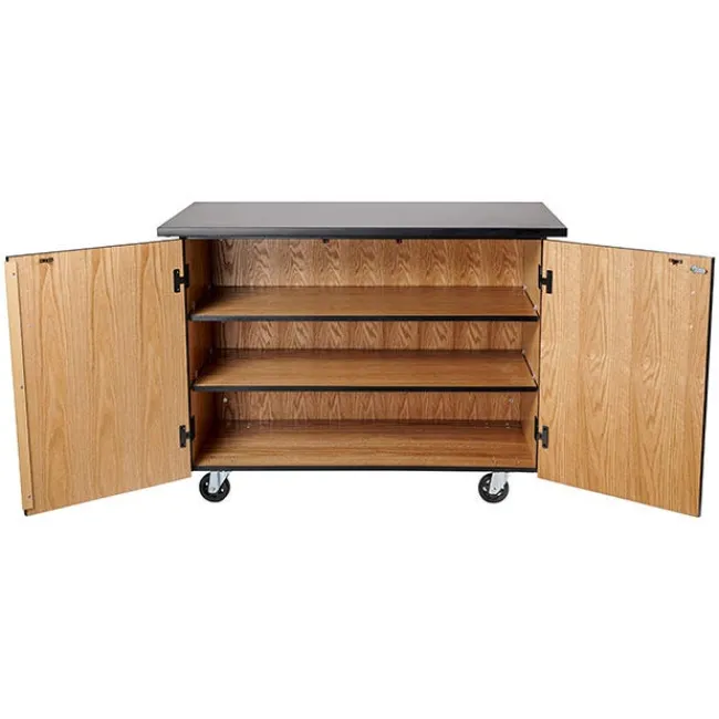 National Public Seating Economy Mobile Science Cabinet with Chem-Res Top (48" x 28")^ Lab Storage|Science Storage