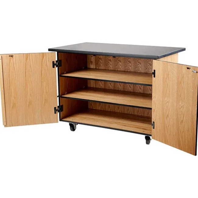 National Public Seating Economy Mobile Science Cabinet with Chem-Res Top (48" x 28")^ Lab Storage|Science Storage