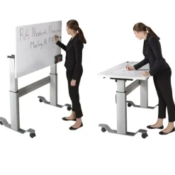 RightAngle Eficiente LT Flip Marker Board Height Adjustable Tables^ Stand-Up Student Desks