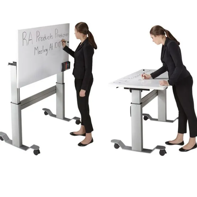RightAngle Eficiente LT Flip Marker Board Height Adjustable Tables^ Stand-Up Student Desks