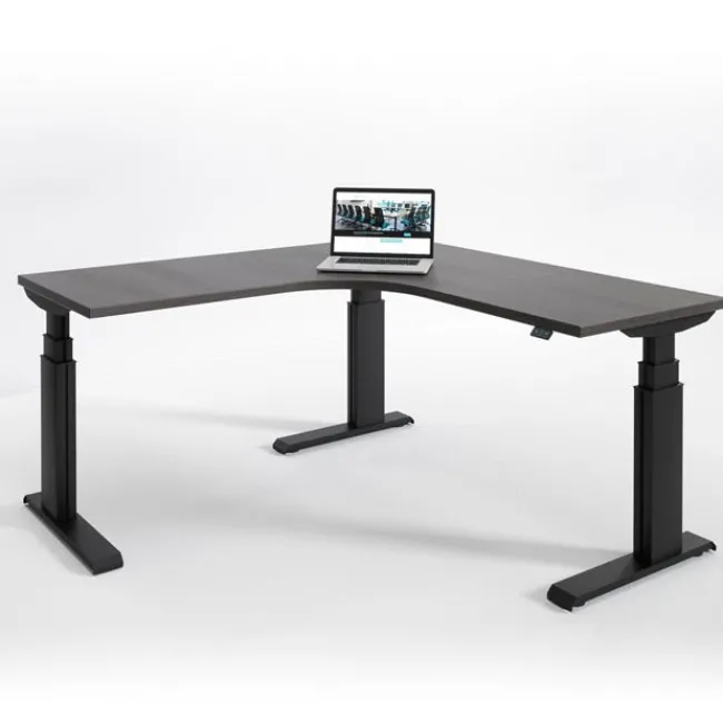 RightAngle Elegante XT Electric Height Adjustable L-Shaped Desk^ Teacher Desks|Instructor Desks