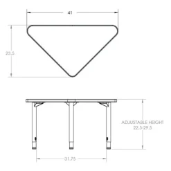 Smith System Elemental Wing Student Desk^ Collaborative Desks