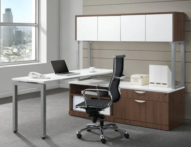 NDI Office Furniture Elements L-Shaped Desk Suite^ Office Suites