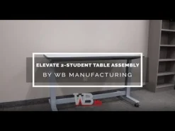 WB Mfg Elevate Rectangle 2-Student Table (24