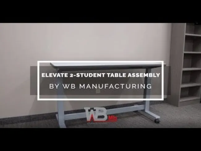 WB Mfg Elevate Rectangle 2-Student Table (24" x 60")^ Stand-Up Student Desks|Two Student Desks