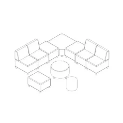 Mooreco Elle Lounge Modular Soft Seating Package^ Reception & Waiting Room|Soft Seating