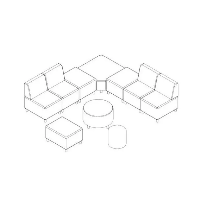 Mooreco Elle Lounge Modular Soft Seating Package^ Reception & Waiting Room|Soft Seating
