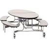 National Public Seating Elliptical Mobile Bench Cafeteria Tables^ Cafeteria|Cafeteria Tables