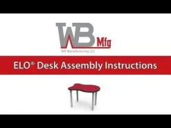 WB Mfg ELO OnVoy Plymouth Student Desk w/ Push-Pin Adjustable Round Legs^ Open Front School Desks