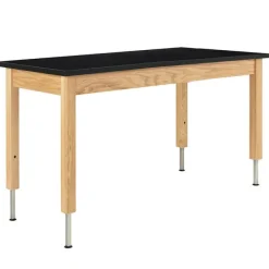 Diversified Spaces Epoxy Top, Adjustable Wooden Leg Science Table (24'' D X 48'' W)^ Science|Science Tables