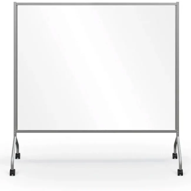 Best-Rite Essentials Clear Dry Erase Mobile Divider 71'' W^ Mobile Reversible Boards