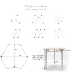 CEF ESTO Hyve Student Desk (T-Mold Edge)^ Collaborative Desks