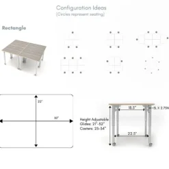 CEF ESTO Rectangle Student Desk (T-Mold Edge)^ Open Front School Desks