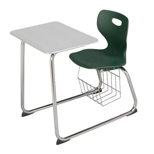 USACapitol Euroflex Dual Entry Combo Desks w/ Book Basket^ Combo Chair Desks