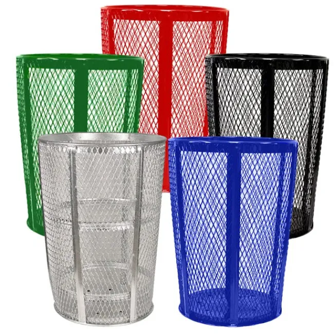 Witt Industries Expanded Metal Receptacles^ Trash & Recycling Bins