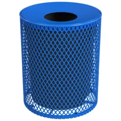 Leisure Craft Expanded Metal Trash Receptacle (32 Gallon)^ Trash & Recycling Bins