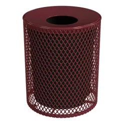 Leisure Craft Expanded Metal Trash Receptacle (32 Gallon)^ Trash & Recycling Bins