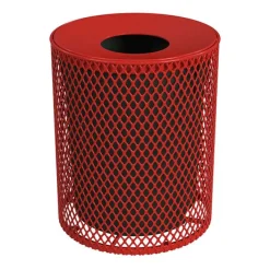 Leisure Craft Expanded Metal Trash Receptacle (32 Gallon)^ Trash & Recycling Bins