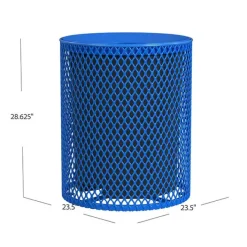 Leisure Craft Expanded Metal Trash Receptacle (32 Gallon)^ Trash & Recycling Bins