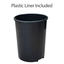 Leisure Craft Expanded Metal Trash Receptacle (32 Gallon)^ Trash & Recycling Bins