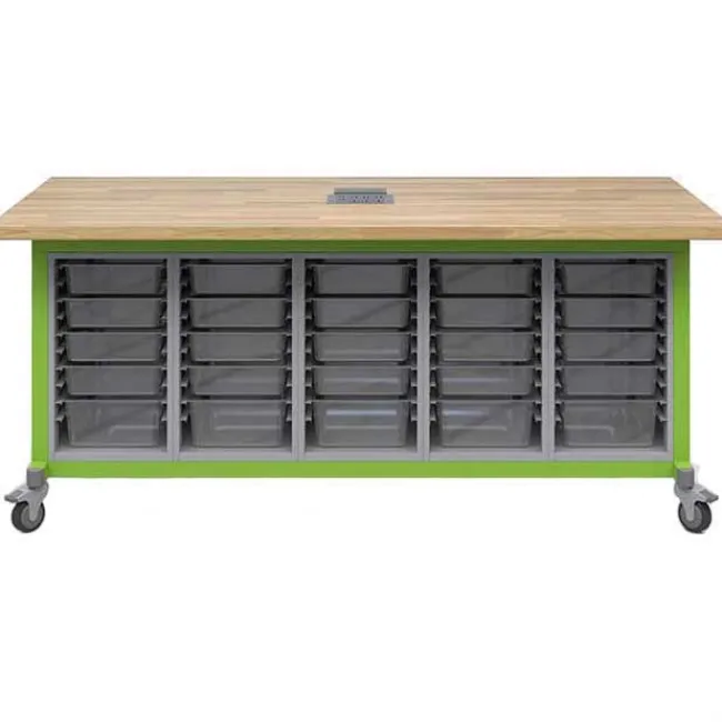 Haskell Explorer 5 Bin Storage Module Maker Tables by^ Makerspace & Shop|Art Tables