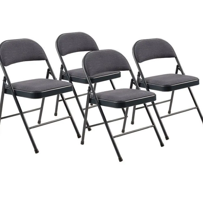 National Public Seating Fabric Padded Basics Steel Folding Chairs (4 Pack)^ Folding Chairs