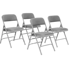 Caprock Fabric Padded Folding Chair ( Pack of 4 )^ Folding Chairs