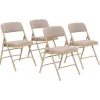 National Public Seating Fabric Padded Folding Chairs Triple Braced 2300 (4 Pack)^ Folding Chairs