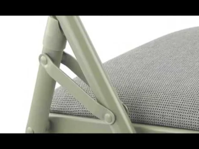 National Public Seating Fabric Padded Folding Chairs Triple Braced 2300 (4 Pack)^ Folding Chairs