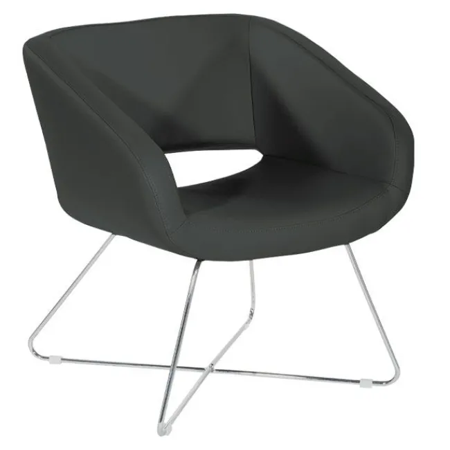 Office Star Faux Leather Lounge Chair^ Reception & Waiting Room