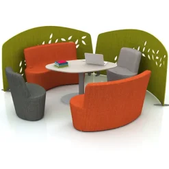 Smith System Flowform Learn Lounge Package, 7 Piece Group Work Pod^ Cafe Table & Chair Sets|Breakroom & Café